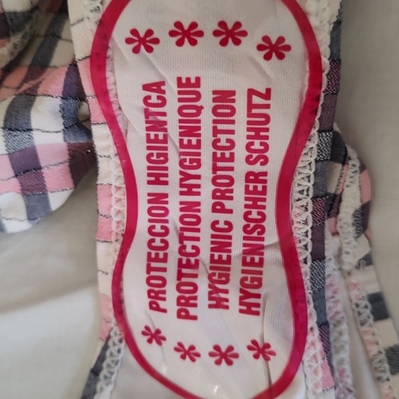 Topshop Plaid 2 Piece Bathing Suit Size 8 & 10 - Picture 6 of 6